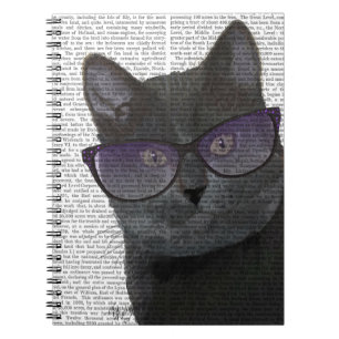 Zwarte Kat met Zonnebril 2 Notitieboek