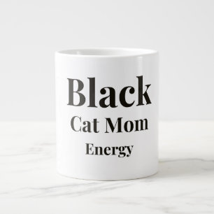 Zwarte Kat Moeder Energie Mok Minimalistische Ka