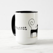 Zwarte kat mok (Voorkant links)