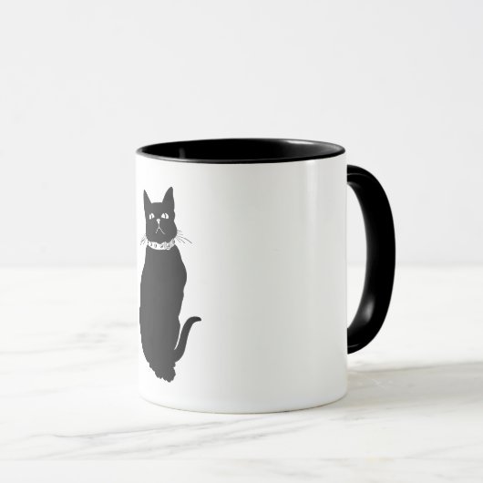 zwarte kat mok (Voorkant rechts)