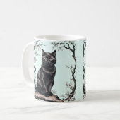 Zwarte kat-Mok Koffiemok (Voorkant links)