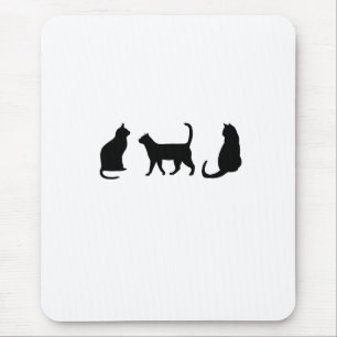 Zwarte kat muismat