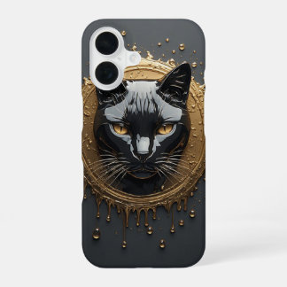 Zwarte Kat Mysterieus Ontwerp 🐈⬛ iPhone 16 Hoesje