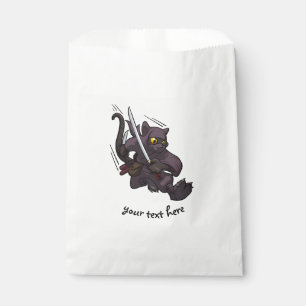 Zwarte Kat Ninja Katana Zwaarden Vliegende Trap Ca Bedankzakje