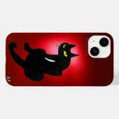 ZWARTE KAT NINJA Rode robijn Case-Mate iPhone Case (Achterkant (horizontaal))