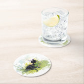 Zwarte kat op graspapier Onderzetter (Insitu)