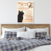 Zwarte kat op het moment dat je me verliet canvas afdruk (Insitu (Slaapkamer))