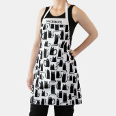 Zwarte kat op maat schort (Insitu)