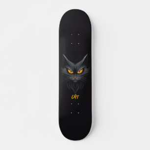 Zwarte kat op maat skateboard