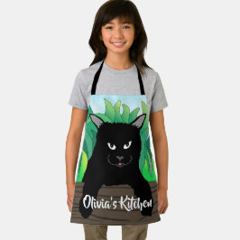 Zwarte kat opknoping, All-Over Small Print Schort