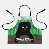 Zwarte kat opknoping, All-Over Small Print Schort (Voorkant)