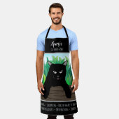 Zwarte kat opknoping op het hek, Zakelijk thema, G Schort (Gedragen)