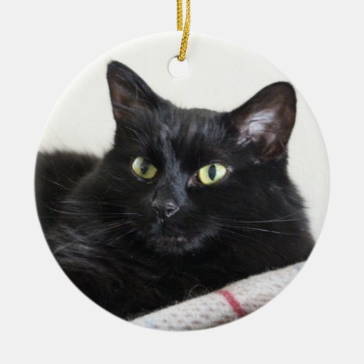 Zwarte kat ornament (Voorkant)