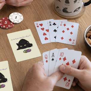 Zwarte Kat Paaseieren Jacht Vakantie Geel Pokerkaarten