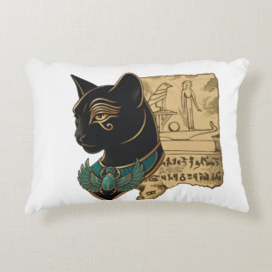 Zwarte Kat Pharao Design Accent Kussen