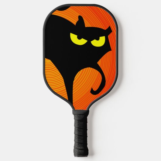 Zwarte kat pickleball paddle (Voorkant)