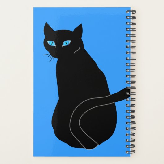 Zwarte Kat Planner Aangepaste tekst Naam Jaar / Kl (Achterkant)