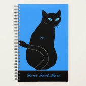 Zwarte Kat Planner Aangepaste tekst Naam Jaar / Kl (Voorkant)