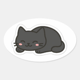 Zwarte Kat PNG Sticker – Mooie Kawaii Kat Brood