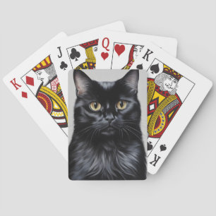 Zwarte kat pokerkaarten