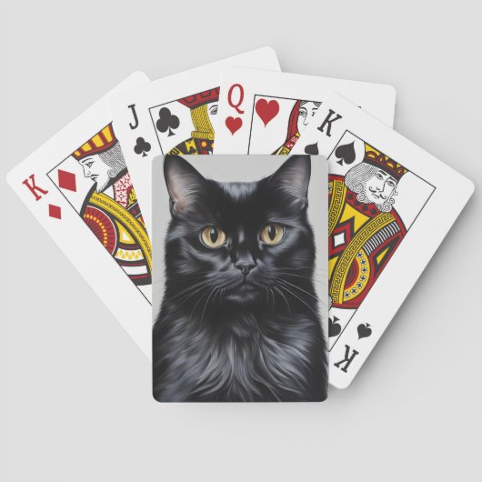 Zwarte kat pokerkaarten (Achterkant)