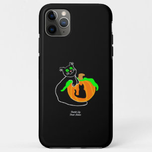 Zwarte kat pompoen Apple iPhone 11 Pro Max Hoesje
