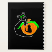 Zwarte Kat Pompoen Standaard Planner (Achterkant)