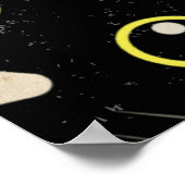 Zwarte kat... poopretro Poster. Poster (Hoek)