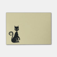 Zwarte kat poseren elegante katachtige illustratie