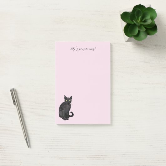 Zwarte kat post-it® notes (Kantoor)