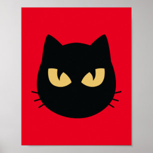 Zwarte kat poster