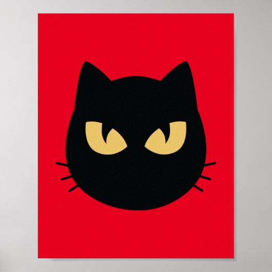 Zwarte kat poster (Voorkant)