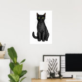 Zwarte kat poster (Thuiskantoor)