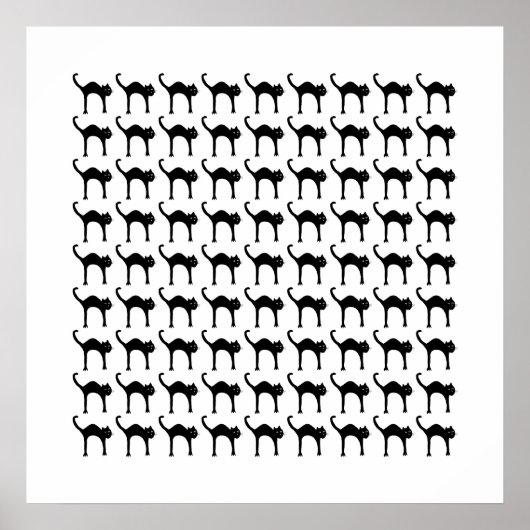 Zwarte kat poster (Voorkant)