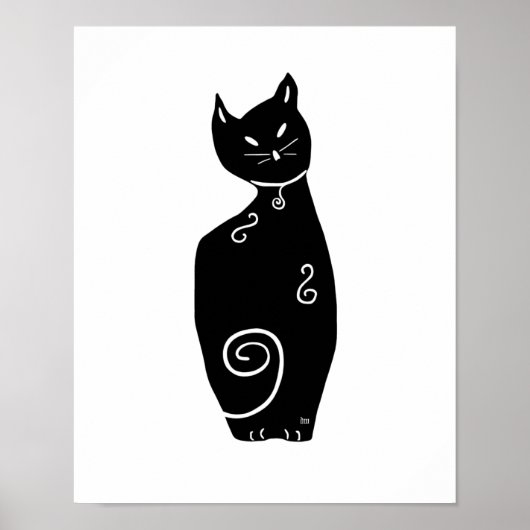 Zwarte Kat Poster (Voorkant)
