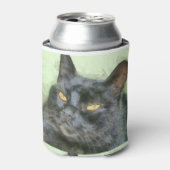 Zwarte-kat-potlood Blikjeskoeler (Blikje Voorkant)