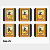  zwarte kat Pumpkin Halloween Sticker (Vel)
