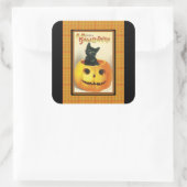  zwarte kat Pumpkin Halloween Sticker (Tas)