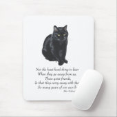 Zwarte-kat regenboogbrug muismat (Met muis)