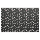 Zwarte kat, rode tong stof (Fat Quarter)