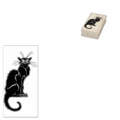 Zwarte Kat, rubberen stempel (Gestempeld)