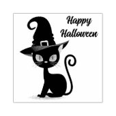 Zwarte Kat Rubberstempel (Afrduk)