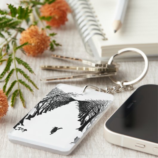 Zwarte kat, Rudyard Kipling Sleutelhanger (Voorkant Rechts)