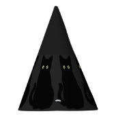 Zwarte kat, schattig katje, pookachtig plezier feesthoedjes (Rechts)