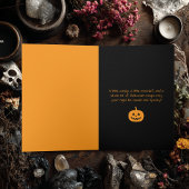 Zwarte Kat Schattige Spider Gothic Halloween Kaart