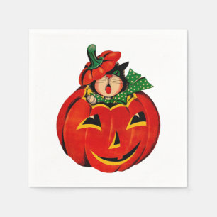  zwarte kat servetten