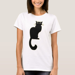 Zwarte kat-Shirt voor dames T-shirt