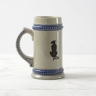 Zwarte kat Silhouette bierpul
