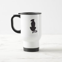 Zwarte kat Silhouette commuter mok