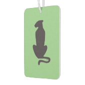 Zwarte Kat Silhouette groene auto luchtverfrisser (Links)